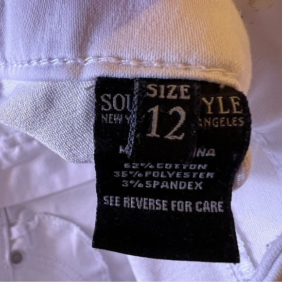Sound/Style Los Angeles Jeans Womens Slim Straight Leg White Skinny White‎ 12 - Picture 4 of 14
